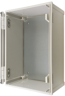 YC-400X300X180-GCH-UL Polycarbonate Enclosure Gray Cover with Hinge