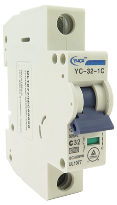 YC-32-1C YuCo CIRCUIT BREAKER 1P 32A 120/277V C CURVE  UL 1077 CSA C22.2