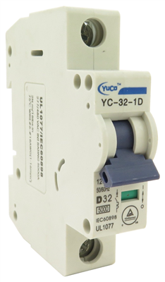 YC-32-1D YuCo CIRCUIT BREAKER 1P 32A 120/277V D CURVE  UL 1077 CSA C22.2