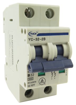 YC-32-2B YuCo CIRCUIT BREAKER 2P 32A 277/480V B CURVE  UL 1077 CSA C22.2