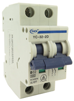 YC-32-2D YuCo CIRCUIT BREAKER 2P 32A 277/480V D CURVE  UL 1077 CSA C22.2