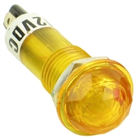 YuCo YC-9TRM-22A-120 LED 9 mm MINI PILOT LIGHT AMBER 120V AC/DC TERMINAL RING+NUT CRYSTAL DOME CAP