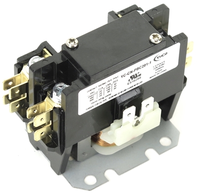 YuCo YC-CN-PBC201-1 Definite Purpose Contactor 20 Amp 1 Pole 24V Coil fits SA-1.5P-20A-24V