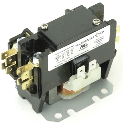 YuCo YC-CN-PBC251-3 Definite Purpose Contactor 25A 1P 240V Coil fits SA-1.5P-25A-240V