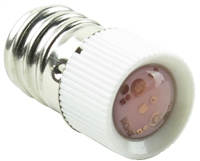 YuCo YC-E12N-R-2 110V AC/DC RED LED BULB