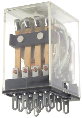 YC-REC-4P5A-1 PBC-REC-4P5A-24AC CUBE GENERAL PURPOSE RELAY DRY CIRCUIT SQUARE BASE 14-BLADE 4PDT 5AMP 24V-COIL MY4