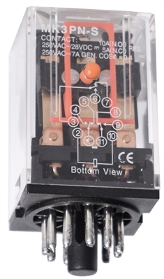 YC-REP-3P10A-2D 11-Pin Ice Cube General Purpose Relay - DC - 120V
