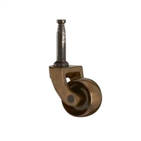Antique Finish Brass Castor - Push-in Fitting with  Furniture Socket