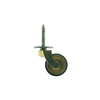 Brass Castor with Rubber Wheel and Screw Plate