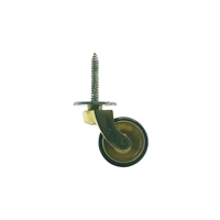 Brass Castor with Rubber Wheel and Screw Plate