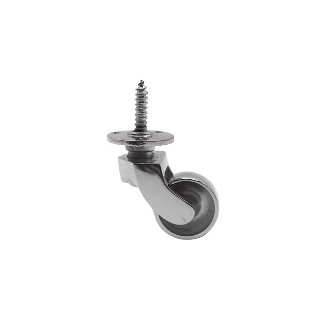 Chrome Brass Castor | Screw-In | Diameter 25mm