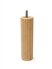 Wooden Furniture Leg - Round Tapered  - Height 200 mm - Thread 3/8 bsw