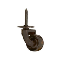 Antique Finish Brass Castor - Screw-in