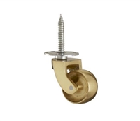 Brass Castor with Screw Plate Attachment