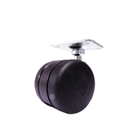 TWIN WHEEL CASTOR | DIAMETER 50mm | SQUARE PLATE 38mm