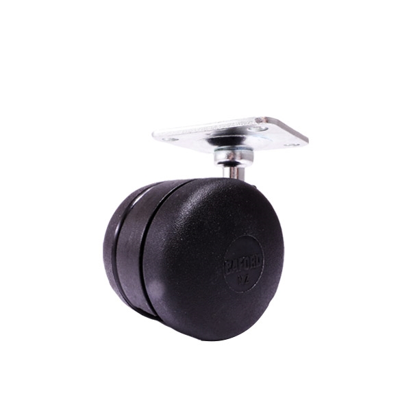 TWIN WHEEL CASTOR | DIAMETER 50mm | SQUARE PLATE 38mm