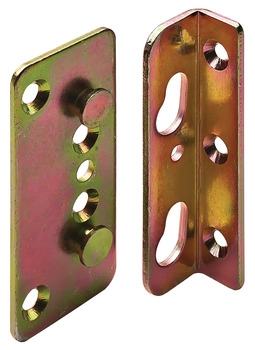 BED CONNECTOR SET | HANG - UP | 3 SCREW HOLES | SET OF 8 PIECES