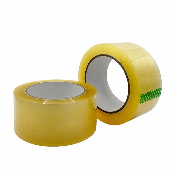 two 100m rolls of clear packaging tape of 45 mu thick and 48mm wide