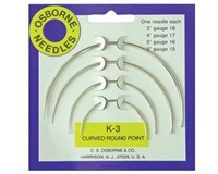 C.S. Osborne & Co K3 Curved Needle Card - 4 Sizes