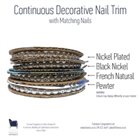 UPHOLSTERY NAIL TRIM | CONTINUOUS ROLL | NICKEL PLATED