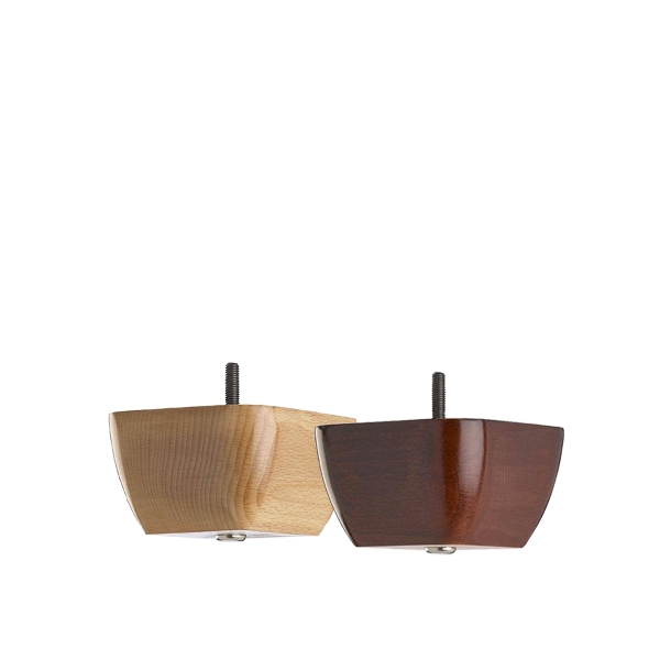 Wooden Square Sofa Leg - tapered from 115mm to 70mm at the base of the foot - 70mm high.