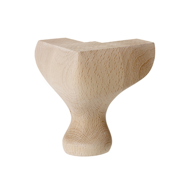 Queen Anne Furniture Leg 100mm - Unstained