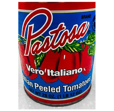 Pastosa Brand Imported Italian Whole Peeled Tomatoes Case Curbside