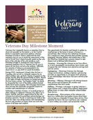 Veterans Day Milestone Moment Download