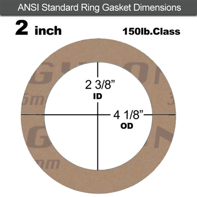 Garlock 3500 Fawn GylonÂ® Ring Gasket - 150 Lb. - 1/8" Thick - 2" Pipe