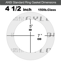 Garlock GylonÂ® 3510 Ring Gasket - 150 Lb. - 1/16" Thick - 4-1/2" Pipe