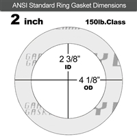 Garlock GylonÂ® 3510 Ring Gasket - 150 Lb. - 1/8" Thick - 2" Pipe
