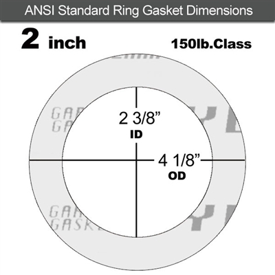 Garlock GylonÂ® 3510 Ring Gasket - 150 Lb. - 1/8" Thick - 2" Pipe