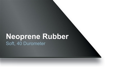 40 Durometer Soft Neoprene Sheet - 1/4" x 10" x 10" (MADE IN USA)