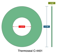 C-4401 Green N/A NBR Ring Gasket - 300 Lb. - 1/16" Thick - 1" Pipe