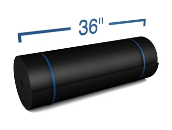 60 Duro Neoprene Rubber Rolls - 1/4" Thick x 36" Wide x 50 Lineal Ft. Per Roll