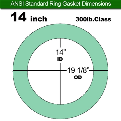 Equalseal EQ750G Ring Gasket - 300 Lb. Class - 1/16" - 14" Pipe Size