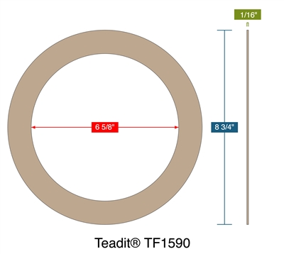 TeaditÂ® TF1590 -  1/16" Thick - Ring Gasket - 150 Lb. - 6"