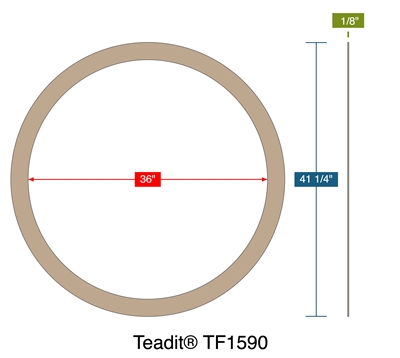 TeaditÂ® TF1590 -  1/8" Thick - Ring Gasket - 150 LB Class Series A - 36"