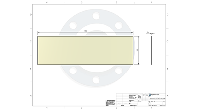 Santoprene 201-80 - 80 durometer -  1/8" Thick - 36" x 120"