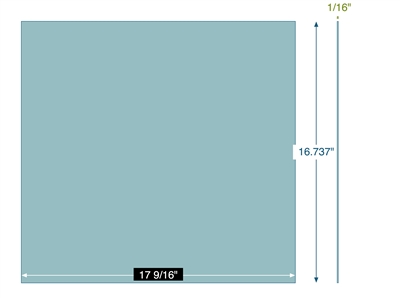 Garlock 3000 NBR Strip - 1/16" Thick - 16.737" x 17.562"