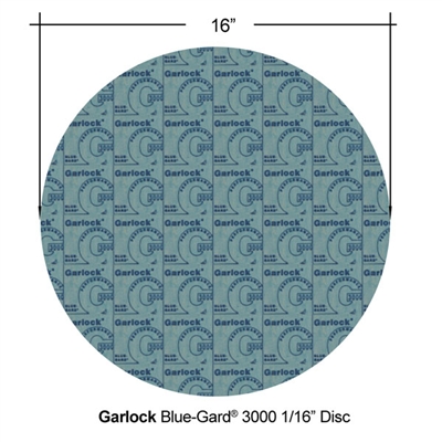Garlock Blue-GardÂ® 3000 NBR Disc - 1/16" Thick - 16" Diameter