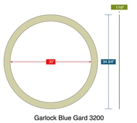 Garlock 3200 SBR Ring Gasket - 150 Lb. - 1/16" Thick - 30" Series APipe