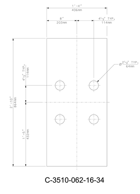 Garlock GylonÂ® 3510 Custom Rectangular Gasket - 1/16" x 16" x 34"