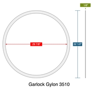 Garlock GylonÂ® 3510 Custom Ring Gasket 29.875" ID x 32.5" OD x 1/8" Thick