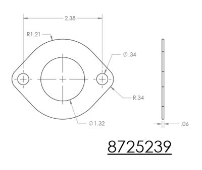 C-4401 Green N/A NBR Custom Gasket - 1/16" Thick - DRW 8725239