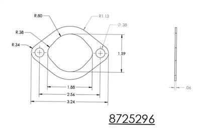 C-4401 Green N/A NBR Custom Gasket - 1/16" Thick - DRW 8725296