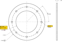 Equalseal EQ 535 Custom Full Face Gasket - 1/8" x 2.438" ID x 4" OD