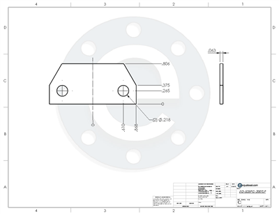 Custom EQ 535 Plate Gasket - 200 TLP Per Drawing