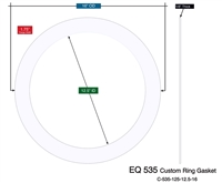 Equalseal EQ 535 Custom Ring Gasket - 12.5" x 16" x 1/8"