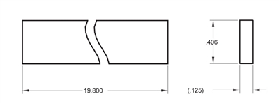 Equalseal EQ 535 Custom Strip Gasket - 1/8" x 0.406" width x 19.980" long